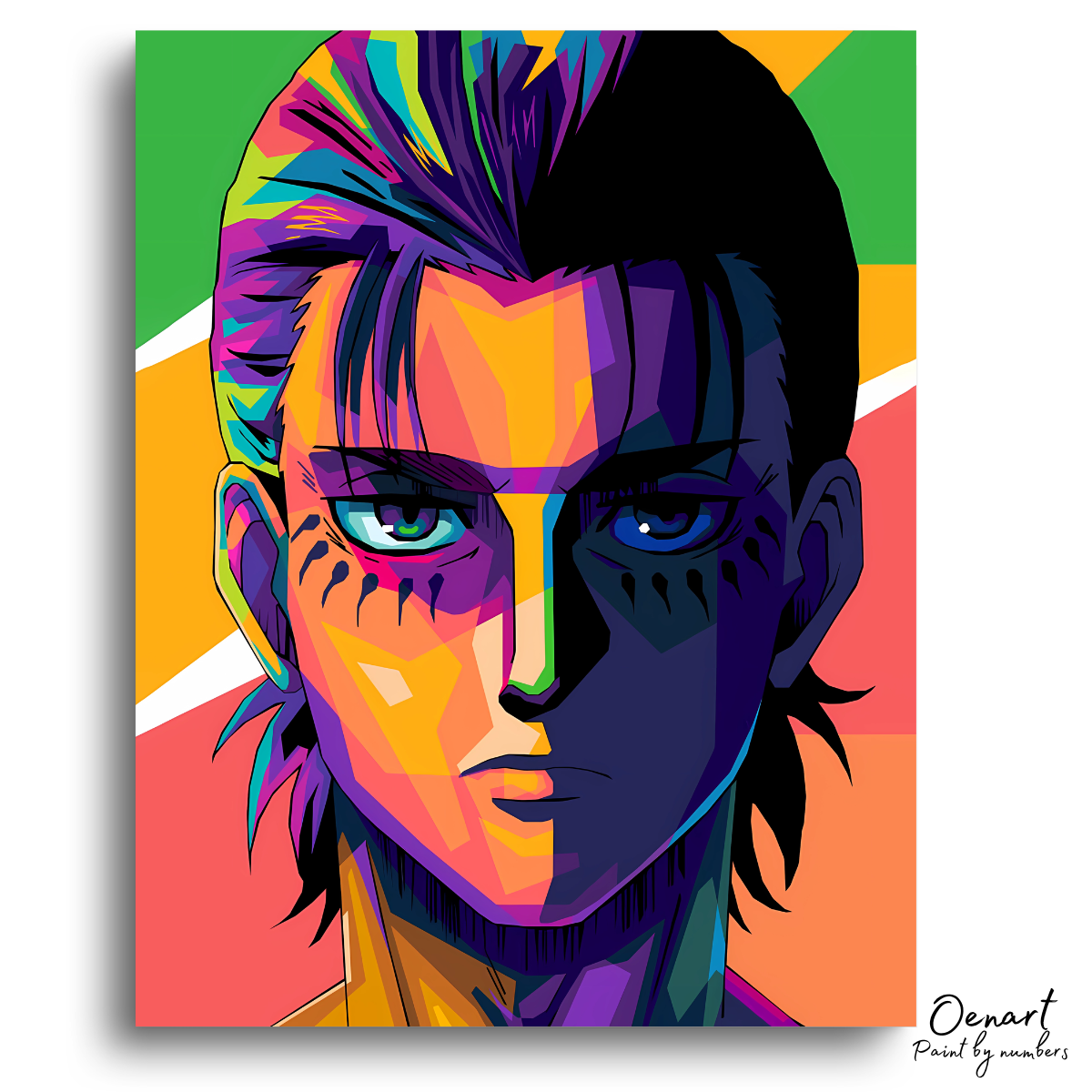 Attack on Titan: Eren Wpap Pop Art - Anime Paint By Numbers Kit