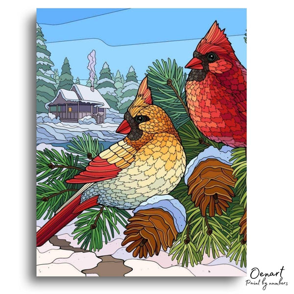 Birds Couple: Paint By Numbers Kit