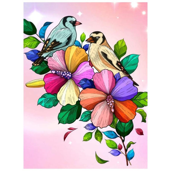 Birds & Flowers: Paint By Numbers Kit