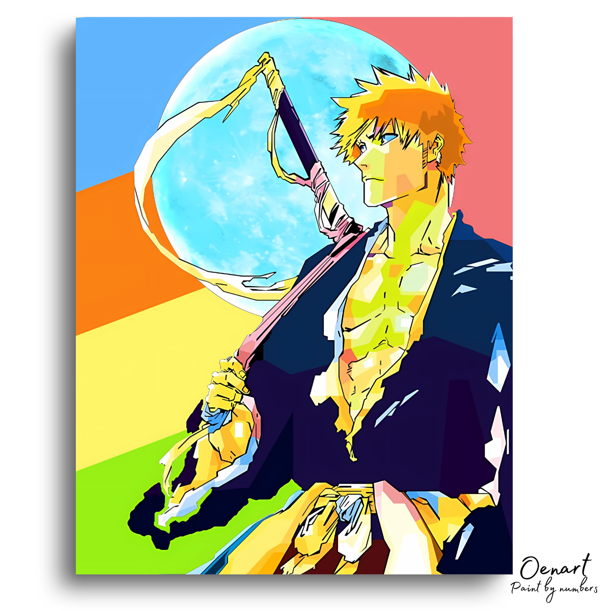 Bleach: Colorful Ichigo Pop Art - Anime Paint By Numbers Kit