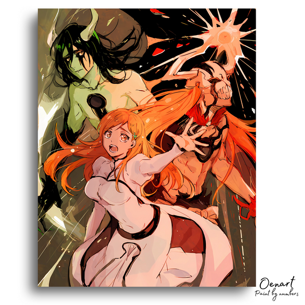 Bleach: Ulquiorra Ichigo and Orihime - Anime Paint By Numbers Kit