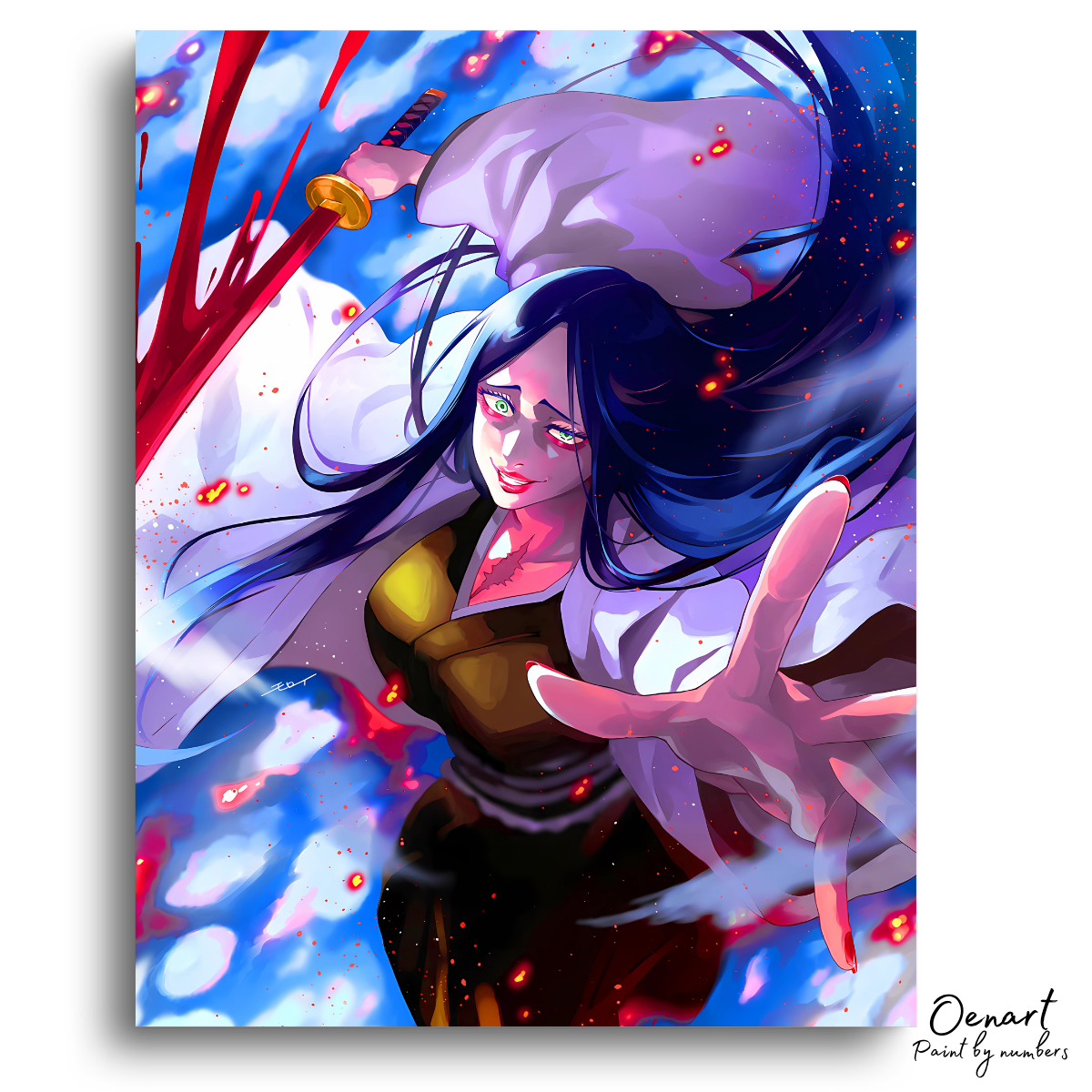 Bleach: Unohana - Anime Paint By Numbers Kit