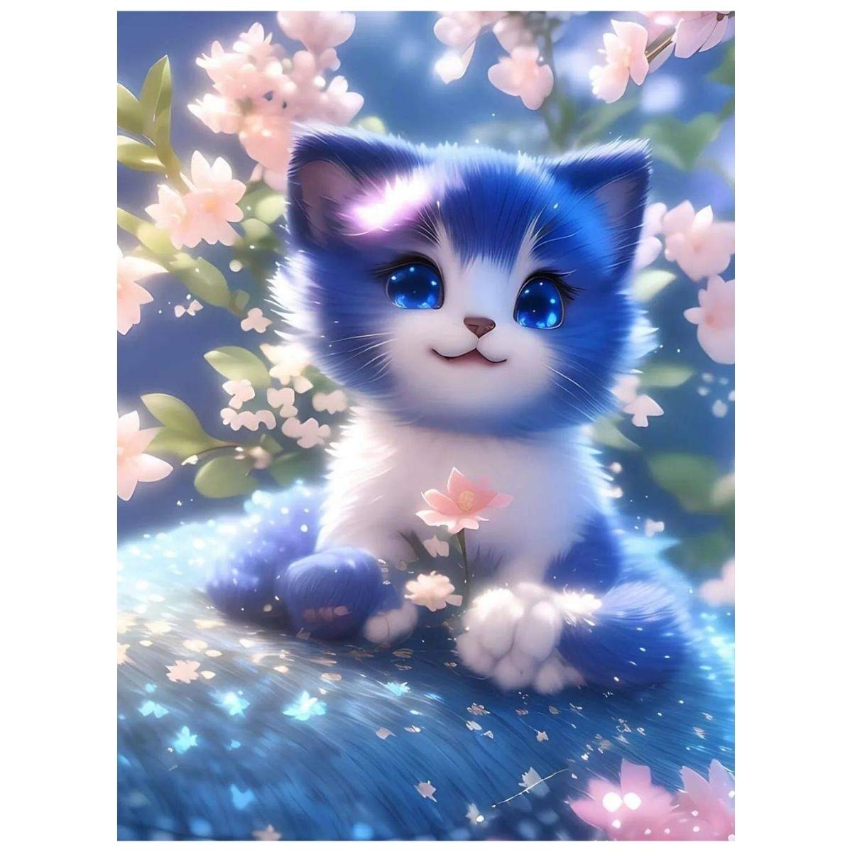 Blue Kitten: Paint By Numbers Kit