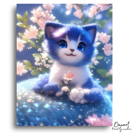 Blue Kitten: Paint By Numbers Kit