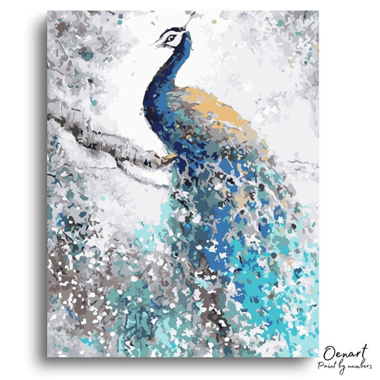 Blue Peacock - Paint By Numbers Kit