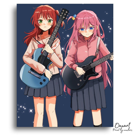 Bocchi the Rock: Guitars - Anime Paint By Numbers Kit