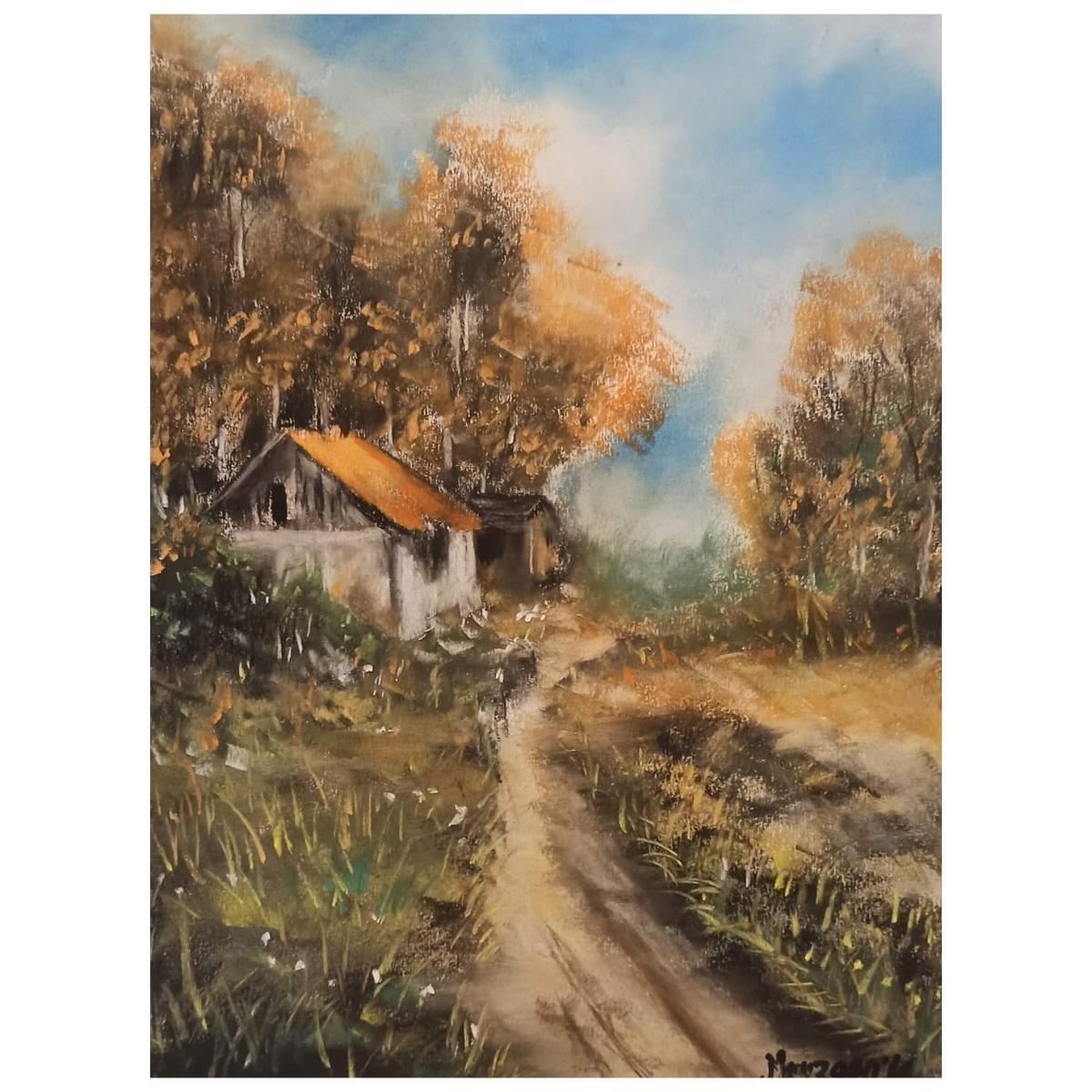 Cabin By The Road - Paint By Numbers Kit