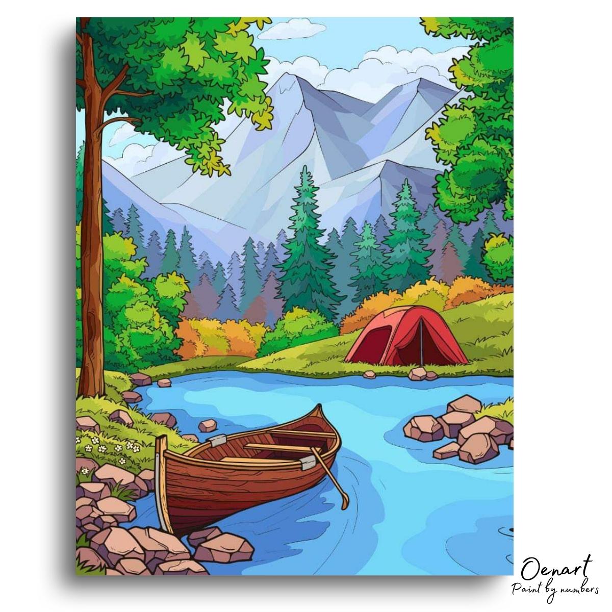 Camping: Paint By Numbers Kit