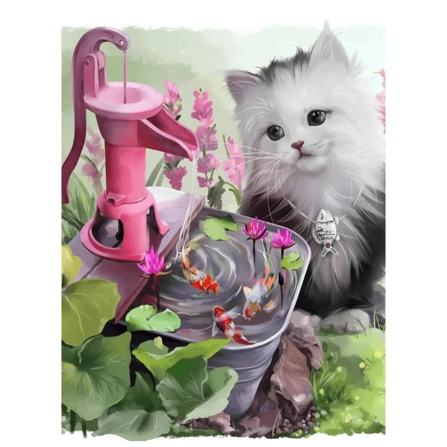 Cat & Fish: Childrens Art Set