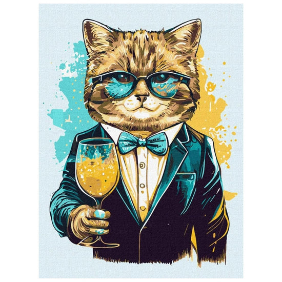 Cat In Suit: Paint By Numbers Kit