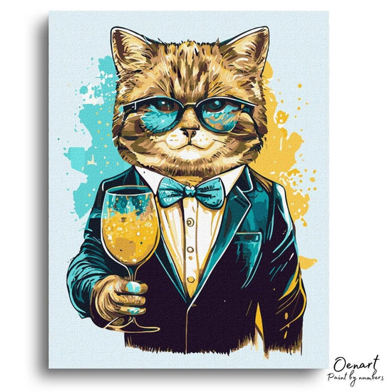 Cat In Suit: Paint By Numbers Kit