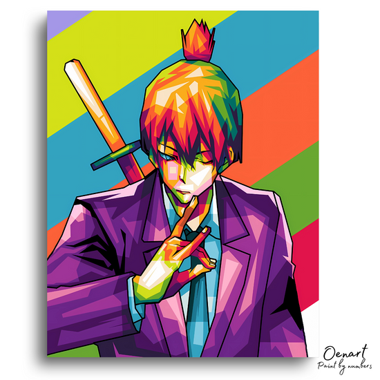 Chainsaw Man: Aki Kon Pop Art - Anime Diamond Painting