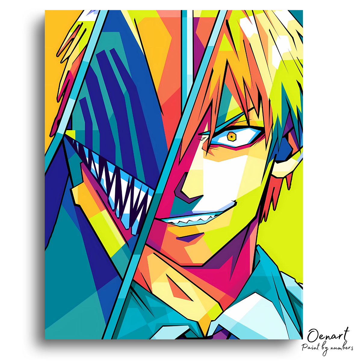 Chainsaw Man: Denji Wpap Pop Art - Anime Paint By Numbers Kit