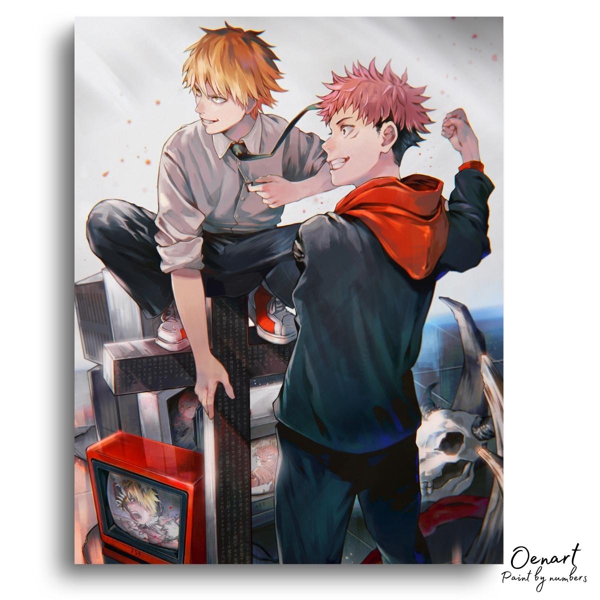 Chainsaw Man: Denji & Yuji - Anime Diamond Painting