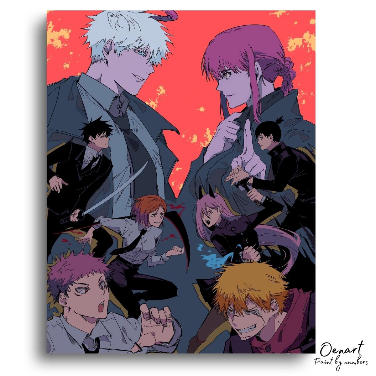 Chainsaw Man x Jujutsu Kaisen - Anime Diamond Painting