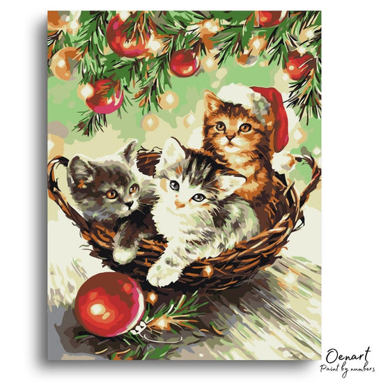 Christmas Kitten: Paint By Numbers Kit