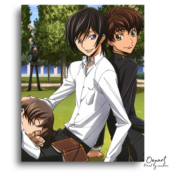 Code Geass: Lelouch, Suzaku & Rolo - Anime Paint By Numbers Kit