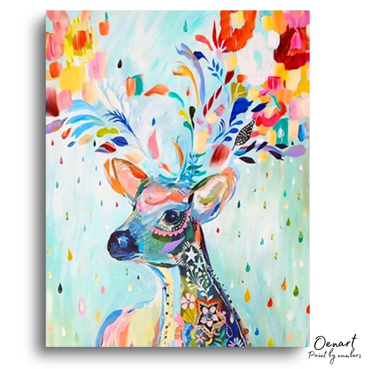 Colored Deer - Paint By Numbers Kit