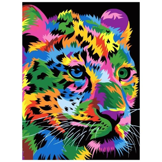 Colored Tiger: Paint By Numbers Kit