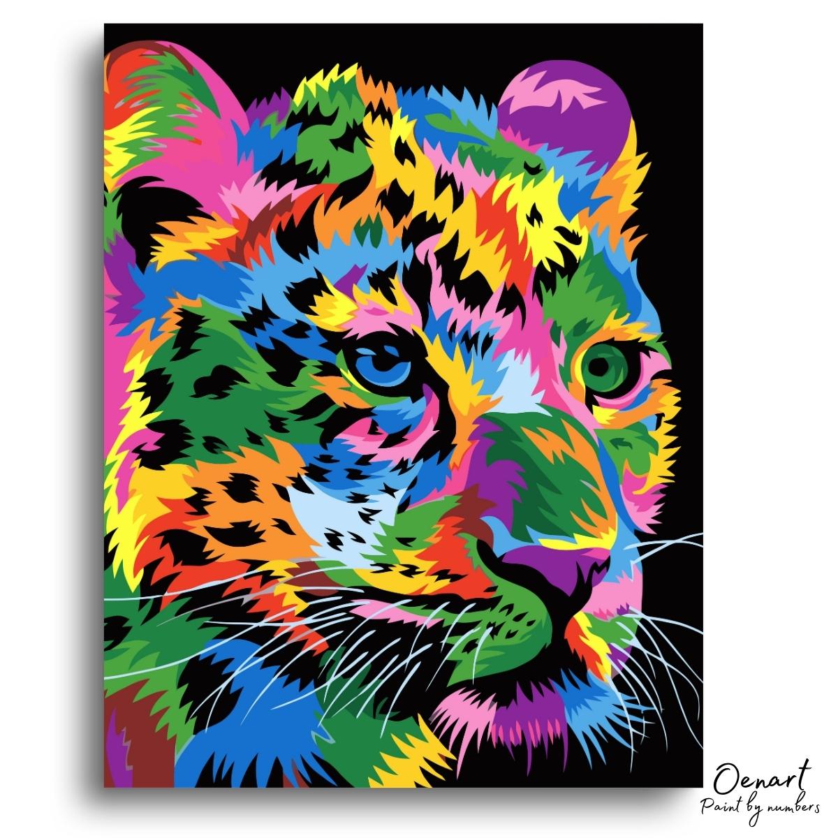 Colored Tiger: Paint By Numbers Kit