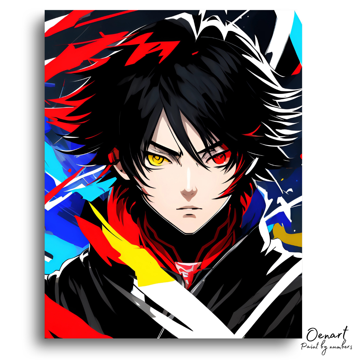 Colorful Anime Boy - Anime Paint By Numbers Kit