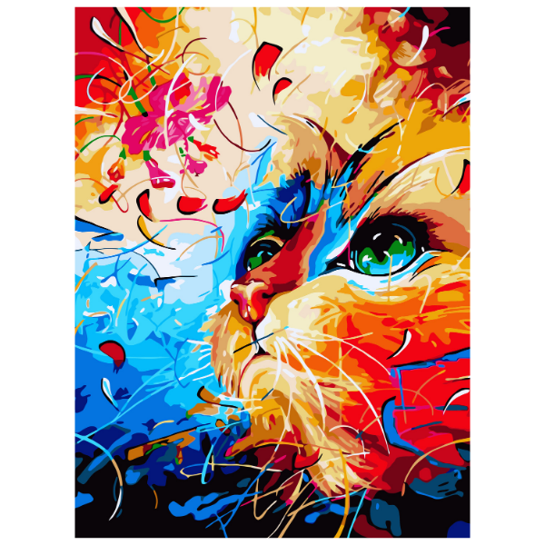 Colorful Cat: Paint By Numbers Kit