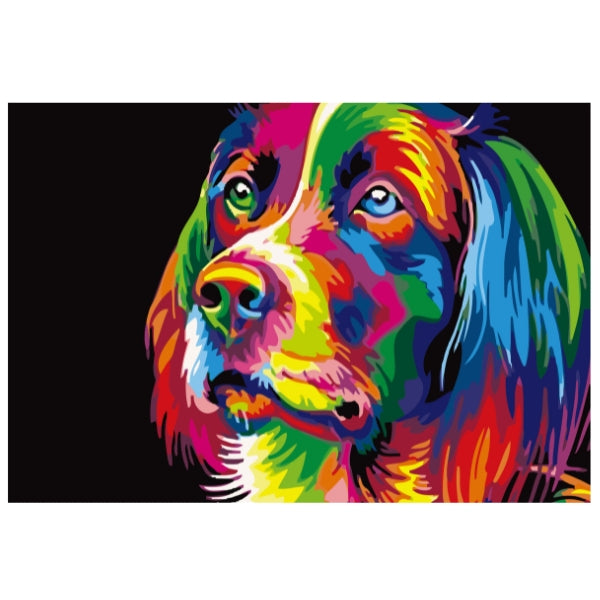 Colorful Dog: Paint By Numbers Kit