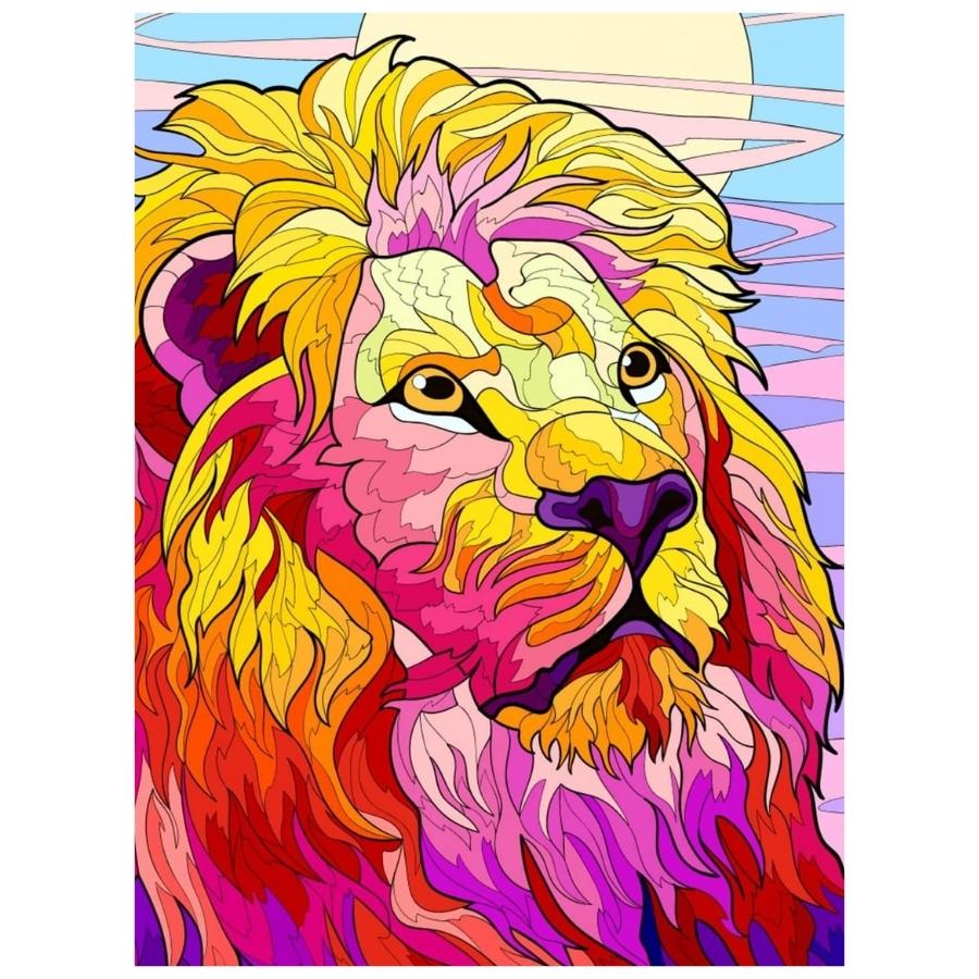 Colorful Lion: Paint By Numbers Kit