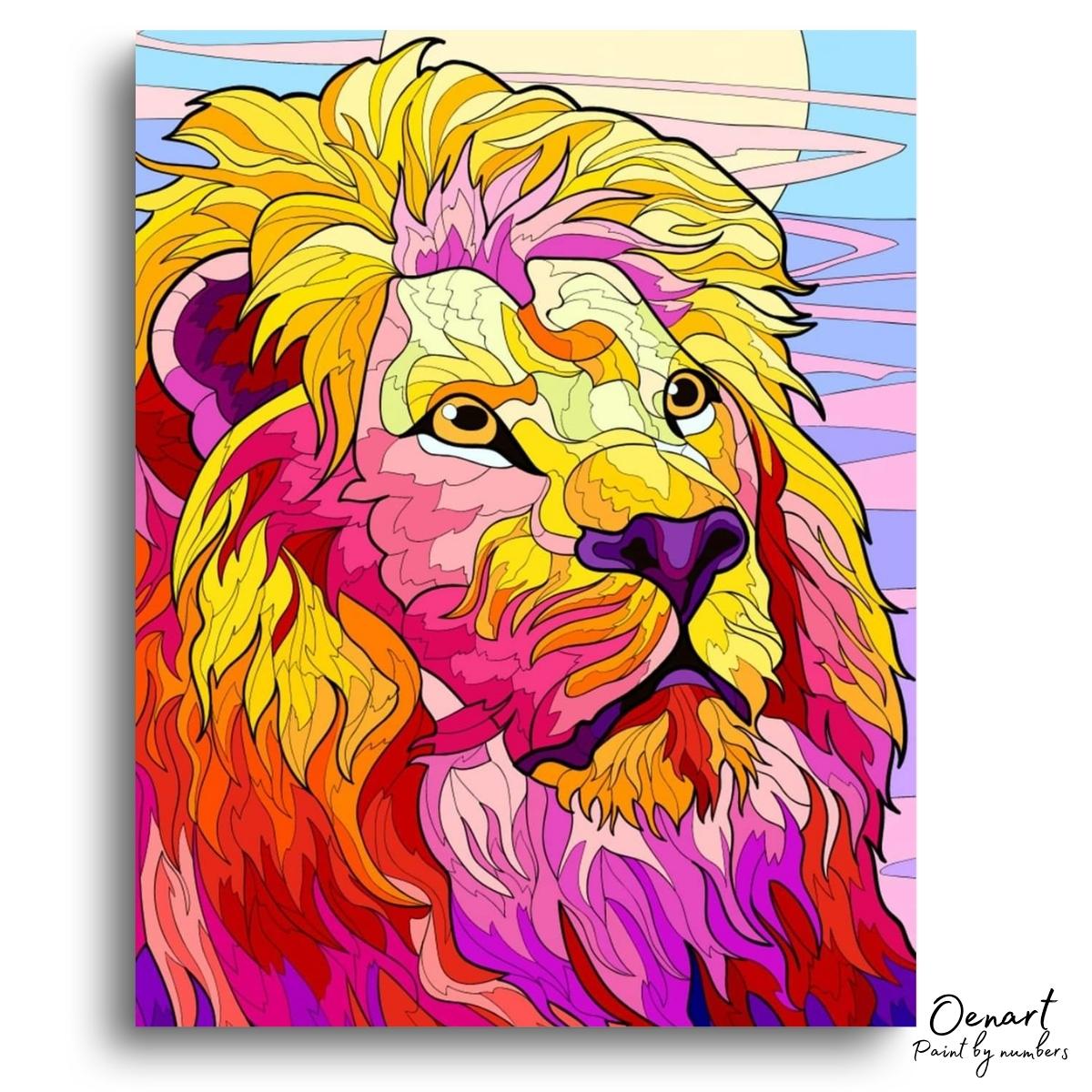 Colorful Lion: Paint By Numbers Kit