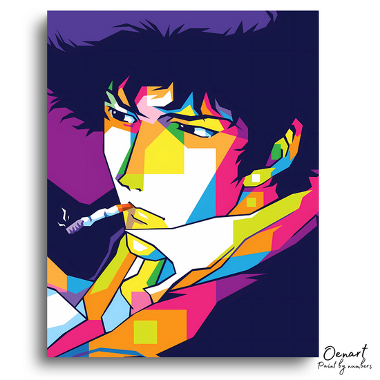 Cowboy Bebop: Spike Wpap Pop Art - Anime Diamond Painting