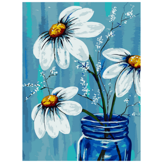 Daisy Flowers - Paint By Numbers Kit