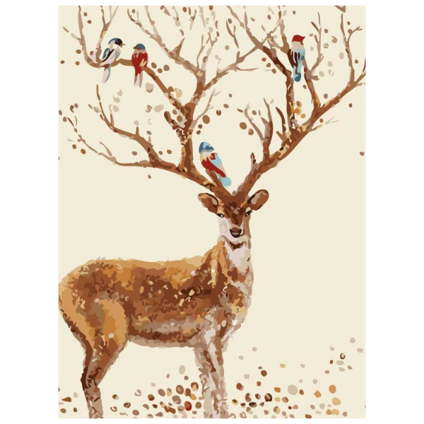 Deer & Birds - Paint By Numbers Kit