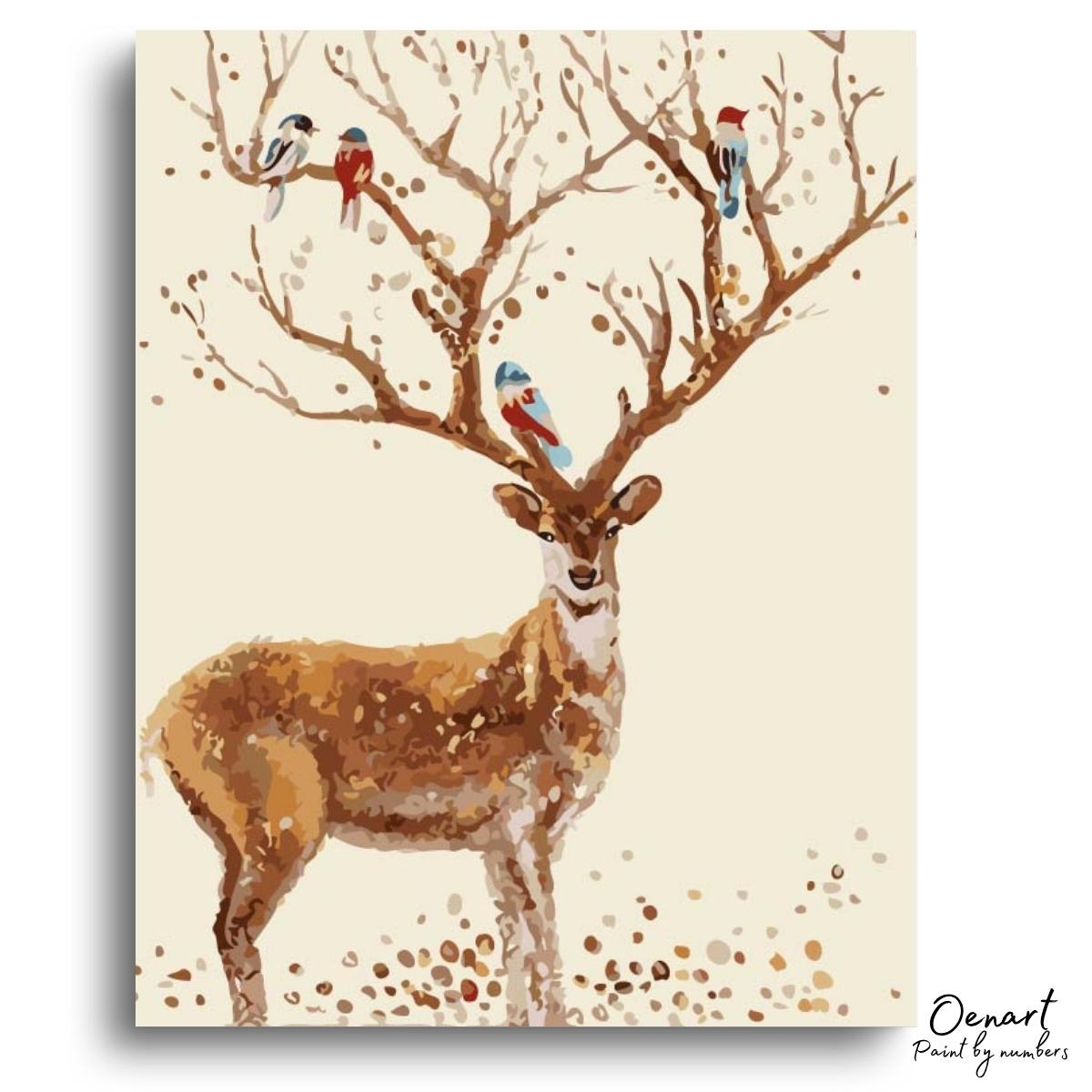 Deer & Birds - Paint By Numbers Kit