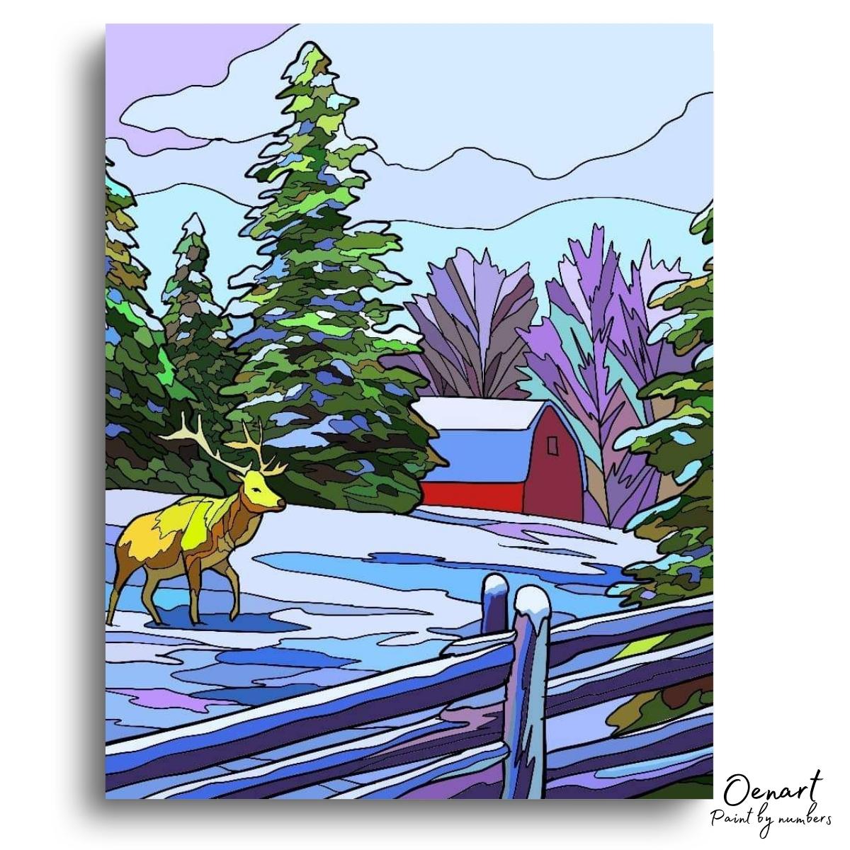 Deer In The Snow: Childrens Art Set