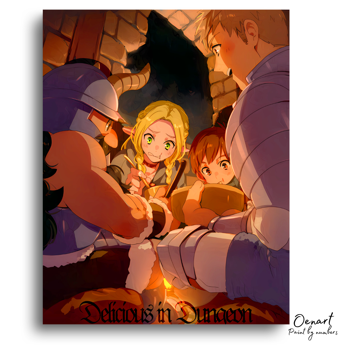 Delicious in Dungeon: Laios, Marcille, Senshi and Chilchuck - Anime Paint By Numbers kit