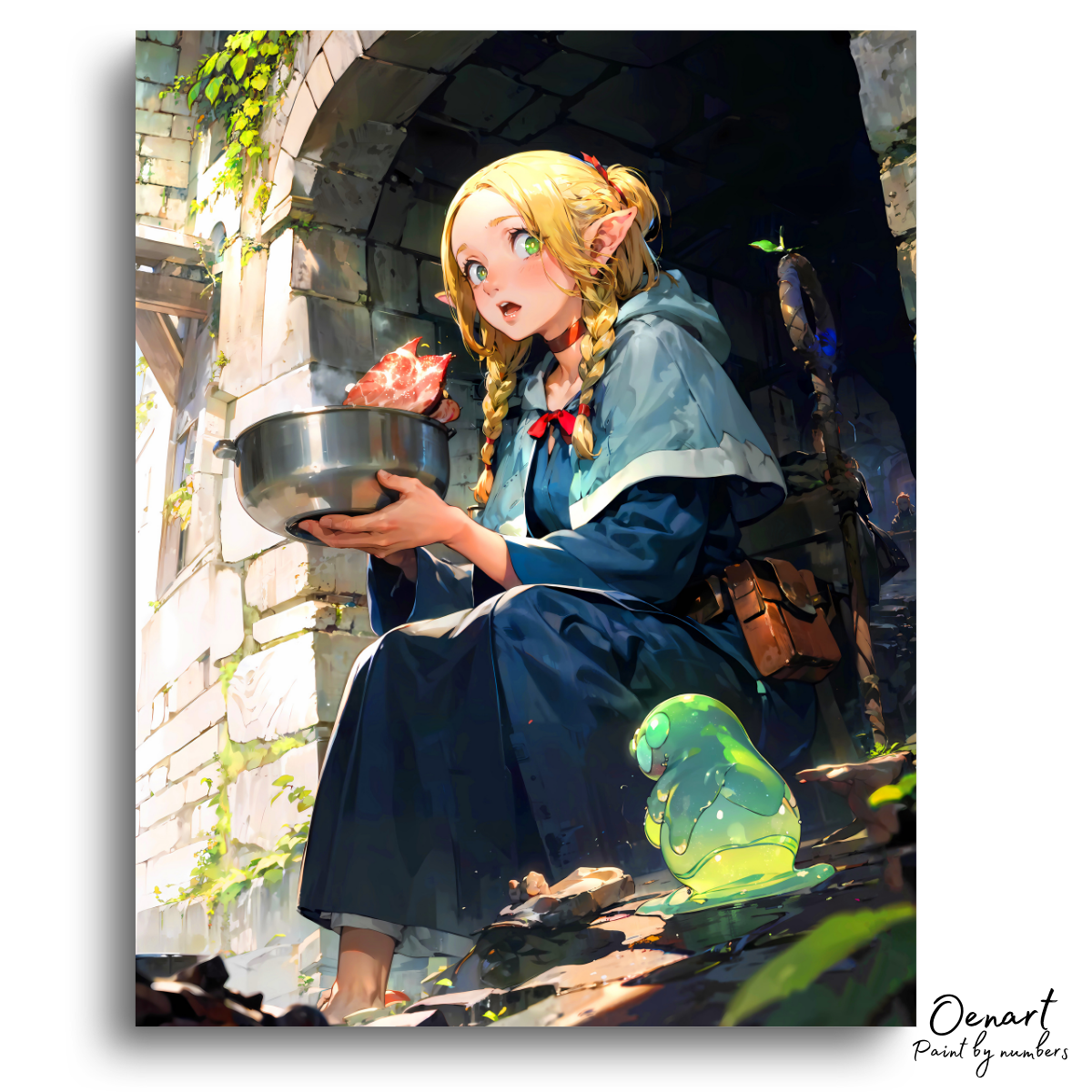Delicious in Dungeon: Marcille Eating - Anime Diamond Painting