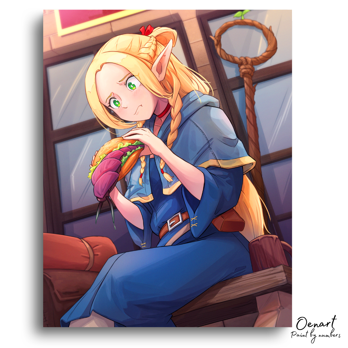 Delicious in Dungeon: Marcille Trying to Eat - Anime Paint By Numbers kit