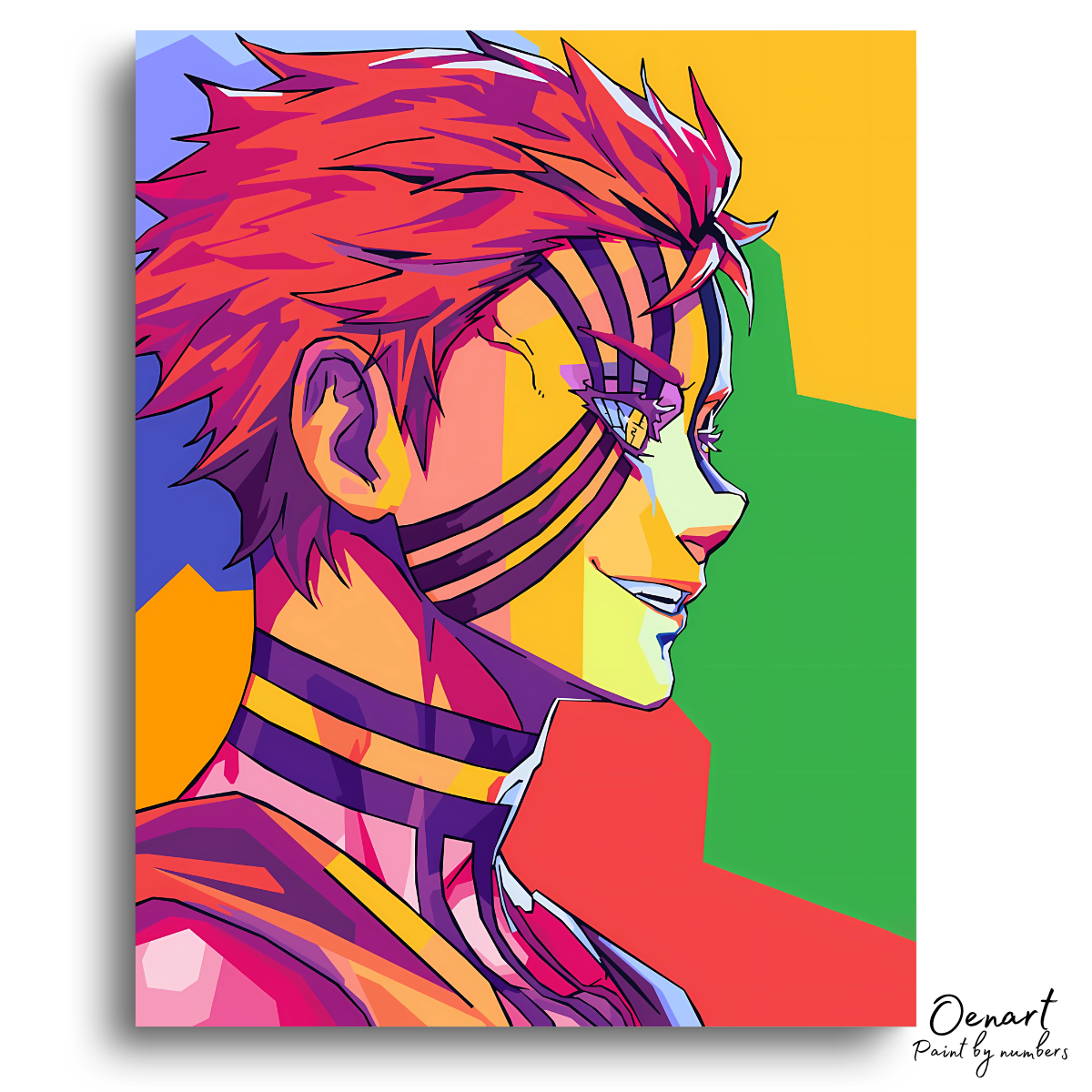 Demon Slayer: Akaza Pop Art - Anime Paint By Numbers Kit