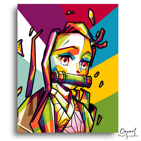 Demon Slayer: Nezuko Kamado Pop Art - Anime Diamond Painting