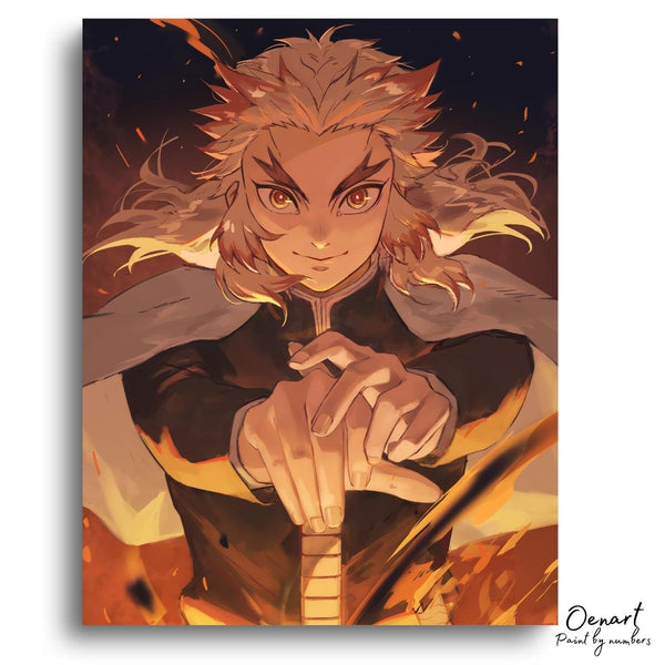 Demon Slayer: Rengoku - Anime Paint By Numbers Kit