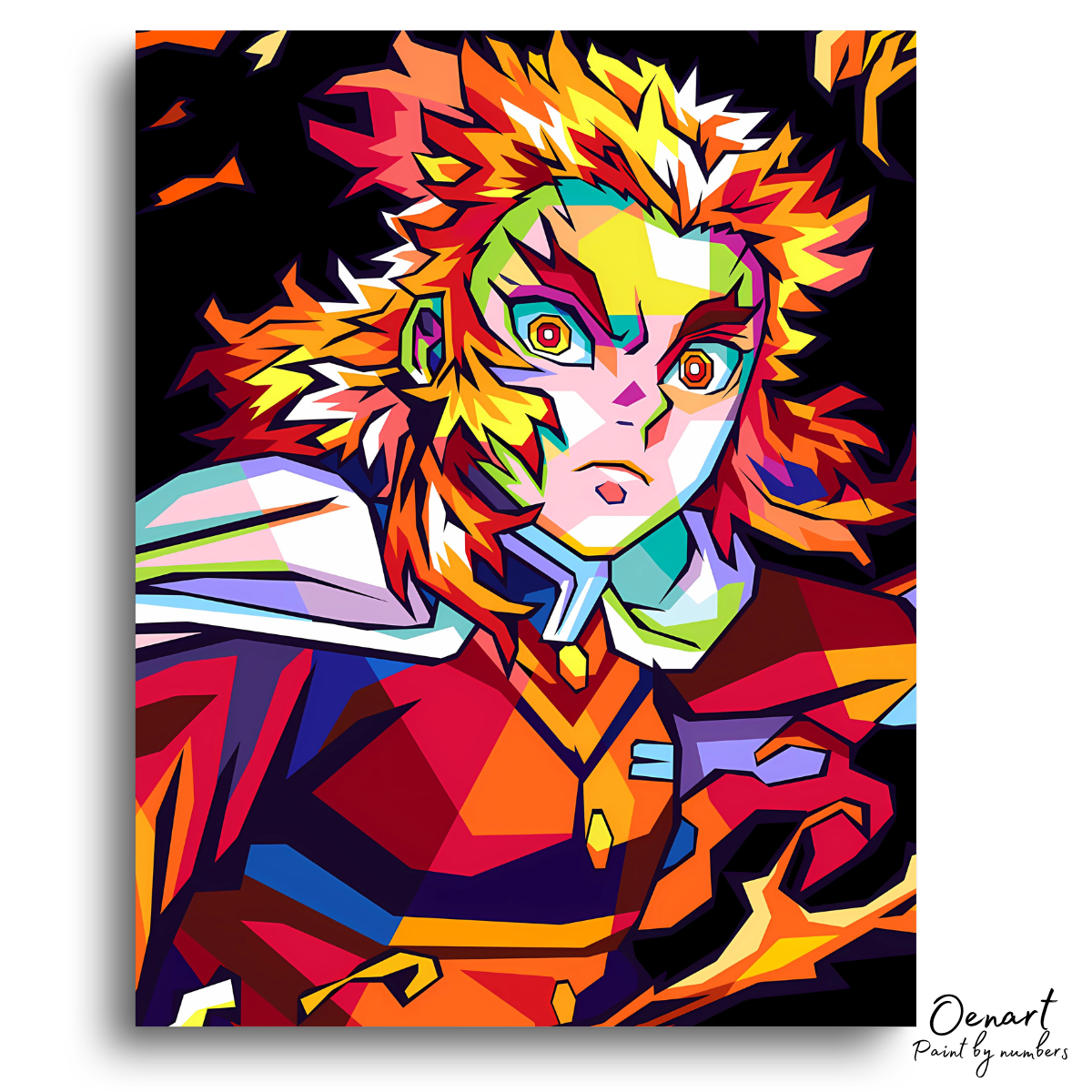 Demon Slayer: Rengoku Flame Hashira - Anime Paint By Numbers Kit