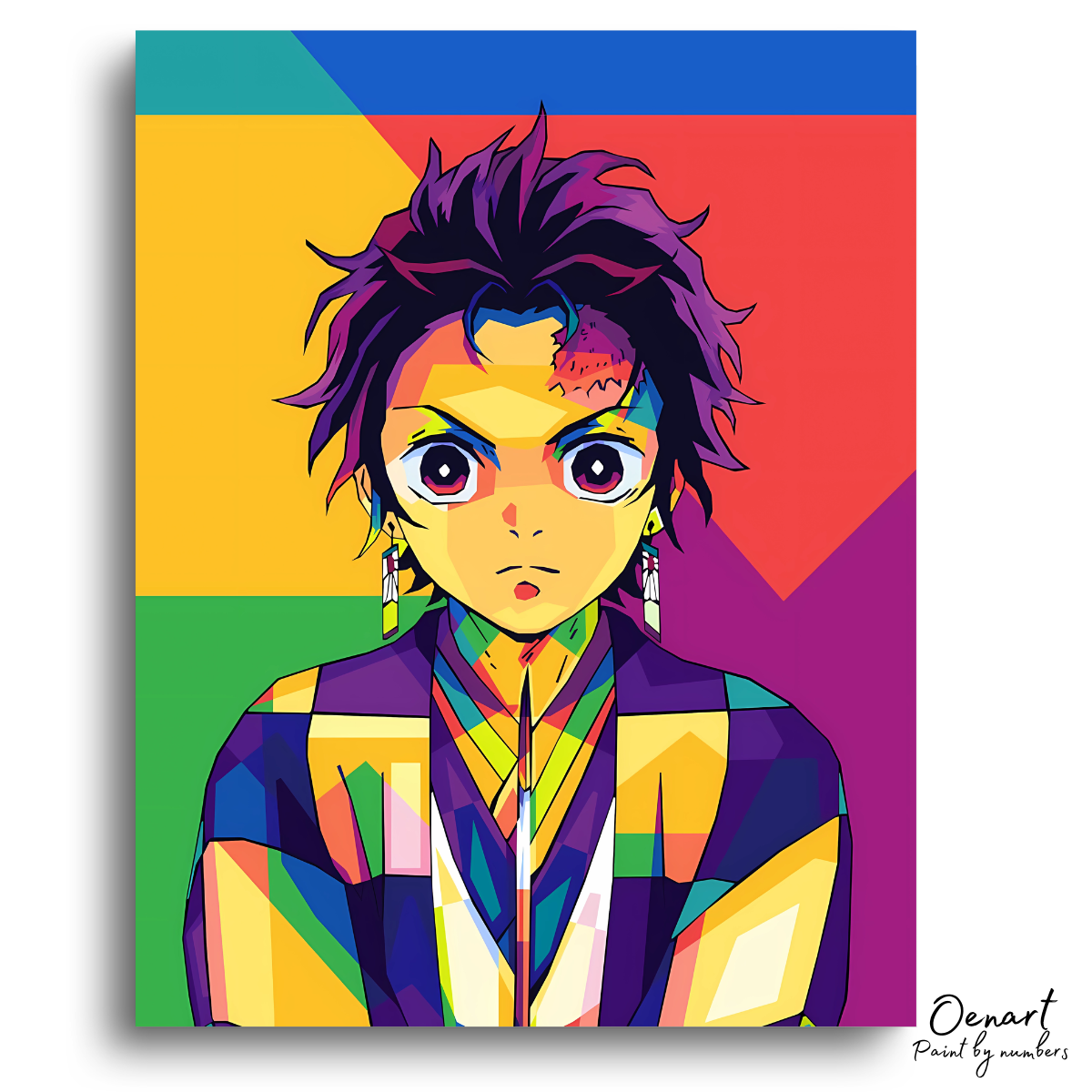 Demon Slayer: Tanjiro Kamado Pop Art - Anime Diamond Painting