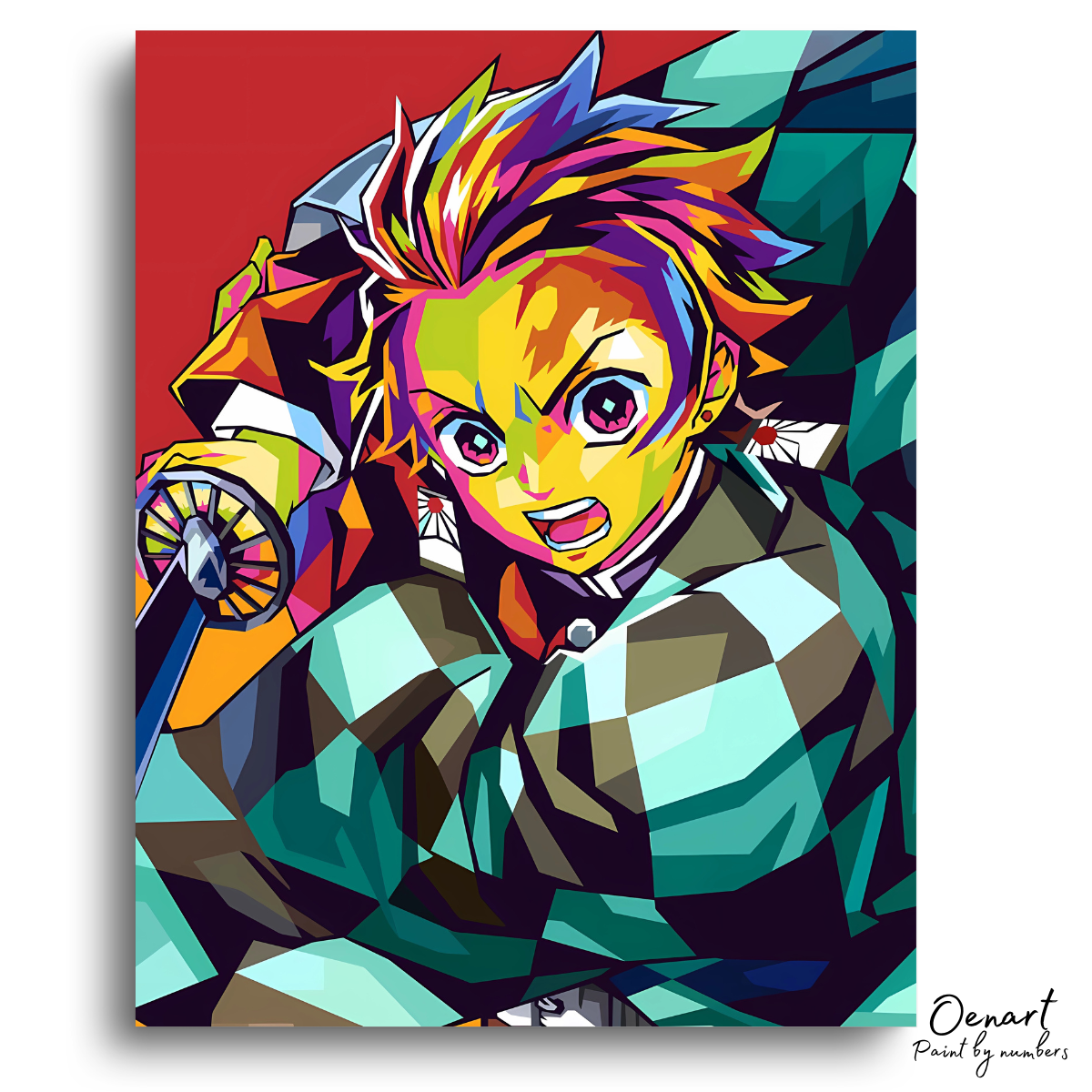 Demon Slayer: Tanjiro Pop Art - Anime Diamond Painting