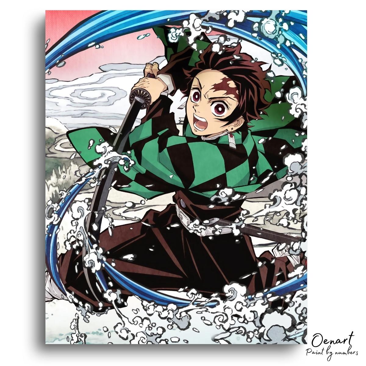 Demon Slayer: Tanjirou - Anime Paint By Numbers Kit