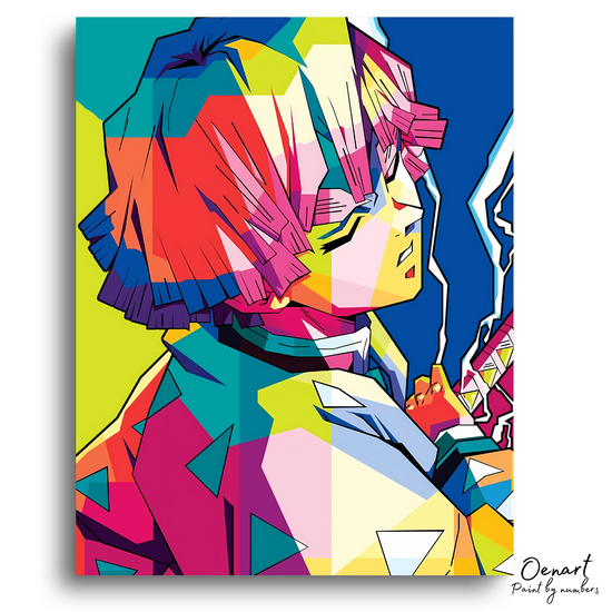 Demon Slayer: Zenitsu Pop Art - Anime Paint By Numbers Kit