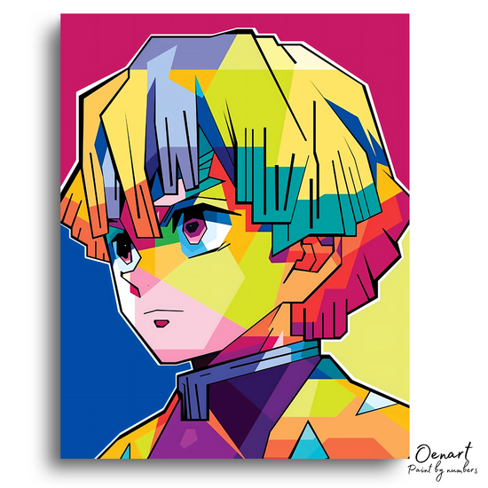 Demon Slayer: Zenitsu Wpap Pop Art - Anime Diamond Painting