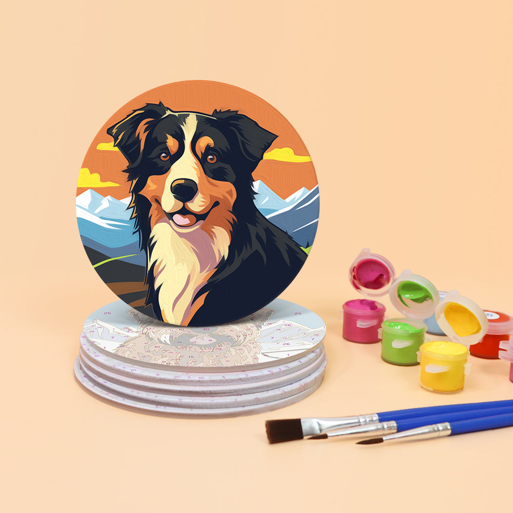 Dogs Paint by Numbers Coaster Set