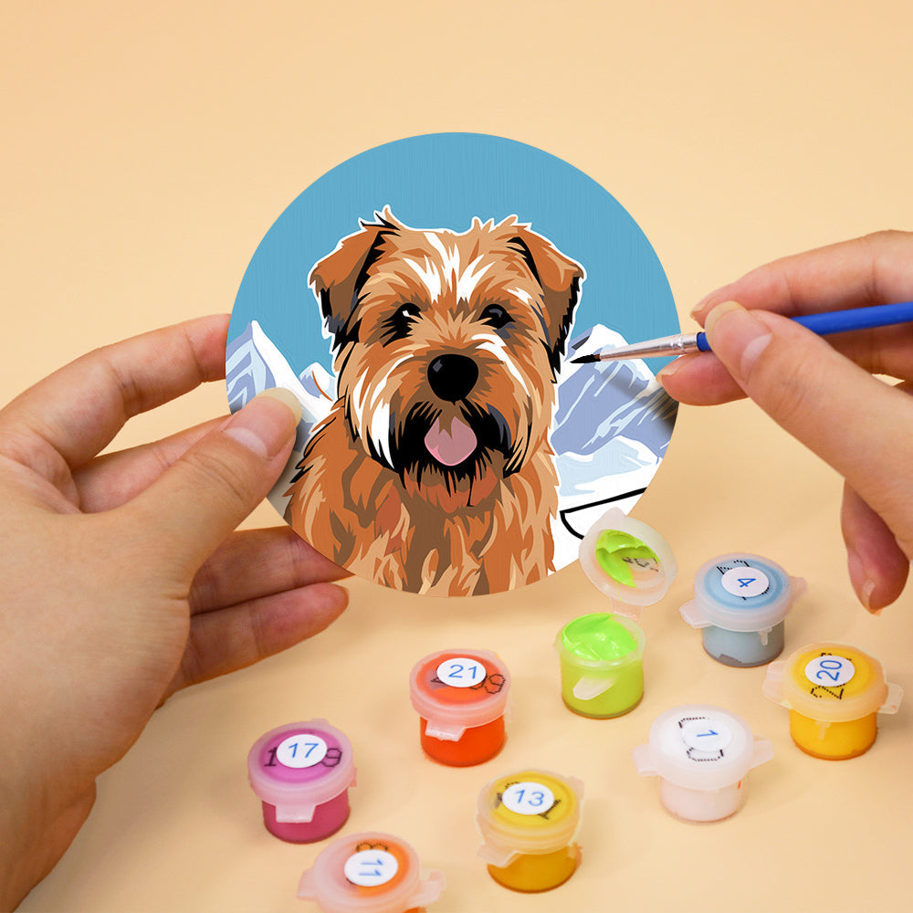 Dogs Paint by Numbers Coaster Set