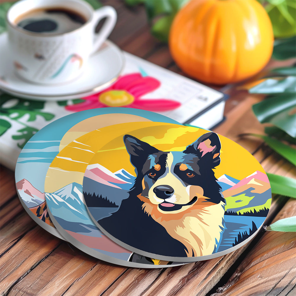 Dogs Paint by Numbers Coaster Set