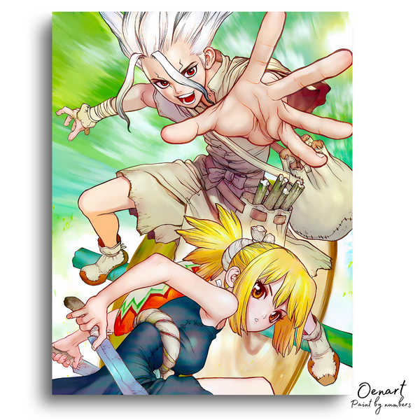 Dr. Stone: Senku and Kohaku - Anime Paint By Numbers Kit